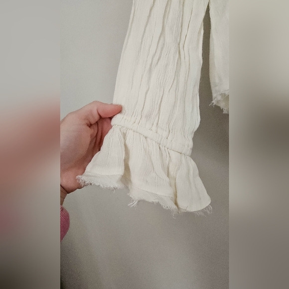 FREE PEOPLE Olivia Smocked Top vanilla cream. Size Small - Picture 9 of 16